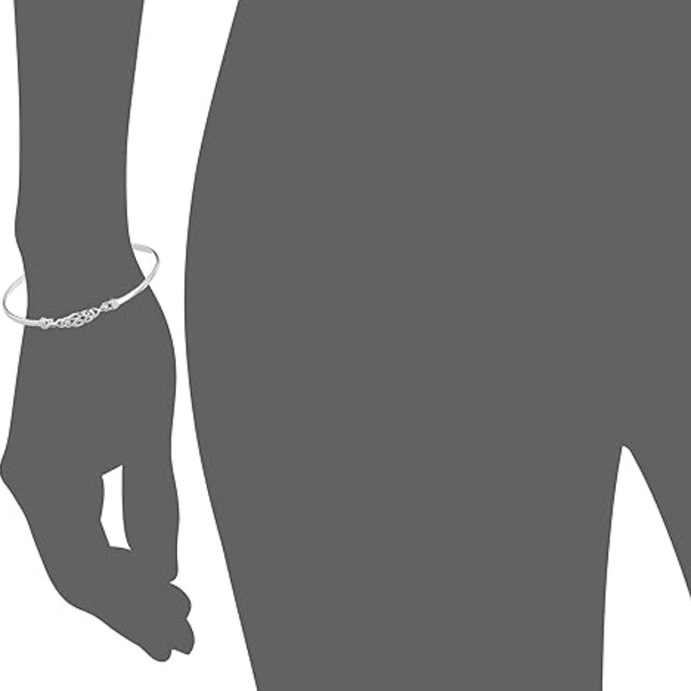 Essentials Sterling Silver Celtic Bangle Bracelet
